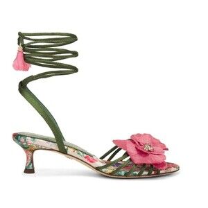 Sam Edelman Women's Carla Lace Up Kitten Heel Sandle SZ 7 Floral Sty #EC0205697